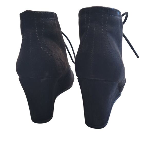 Arizona Lexie Ankle Boots WOMENS SIZE 6M black lace up wedge heel dark academia - Picture 6 of 12